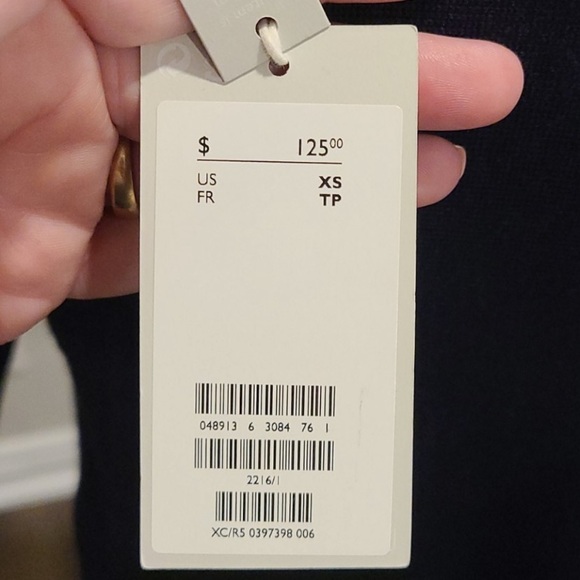 NWT COS navy boatneck wool blend sweater - Picture 6 of 7